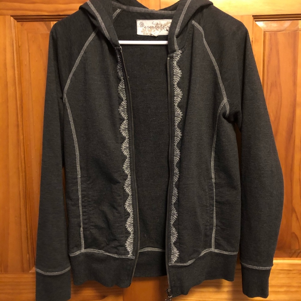 Embroidered Zip Up Hoodie